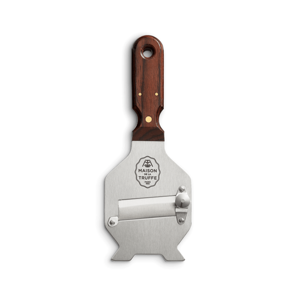 Trüffelmandoline aus Edelstahl mit dunklem Holzgriff (2 Seiten) - Épicerie Fine Maison de la Truffe